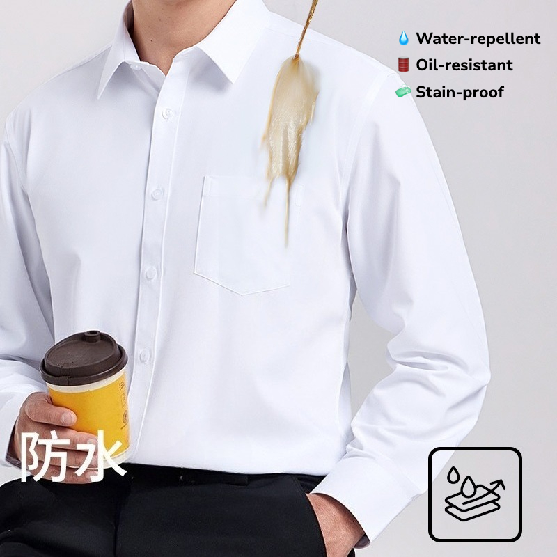 Office Tech Wear - Chemise à manches longues imperméable et