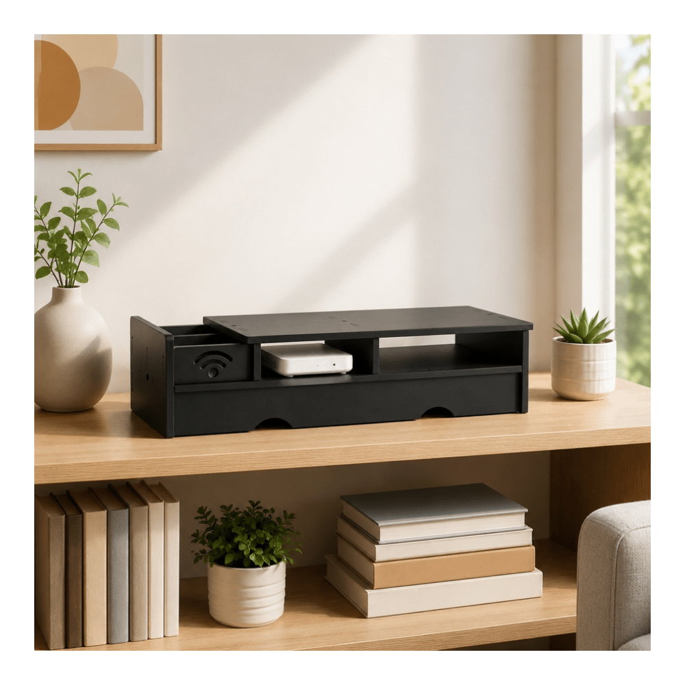 Office Tech And Space - Boîte de rangement noire mate pour