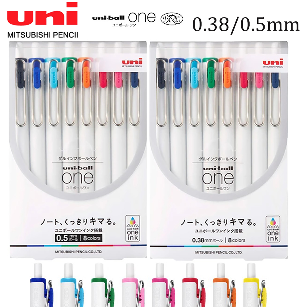 Office Tech Essentials - Uni-Ball One Gel Pen Set, Rétractable,